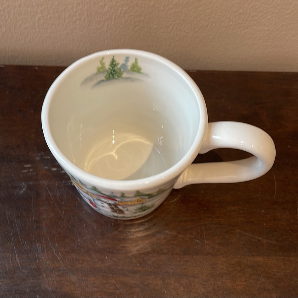 Maxcera Coffee Mugs Set Of 2 Cups New Christmas Trees Snowman Family - Picture 3 of 6